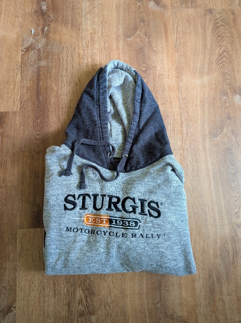 VTG Sturgis Gray Hoodie - Motorcycle Rally Pullover